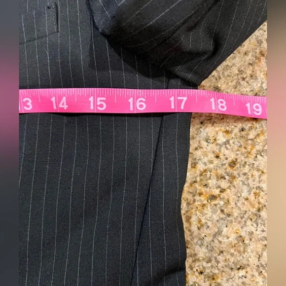 THE KOOPLES Women’s Black striped wool-blend fitted single breasted suit jacket